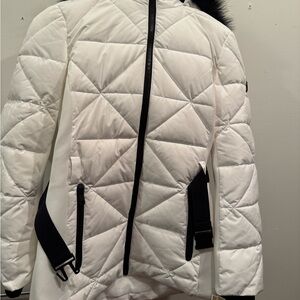 Michael Kors White Quilted Puffer Jacket